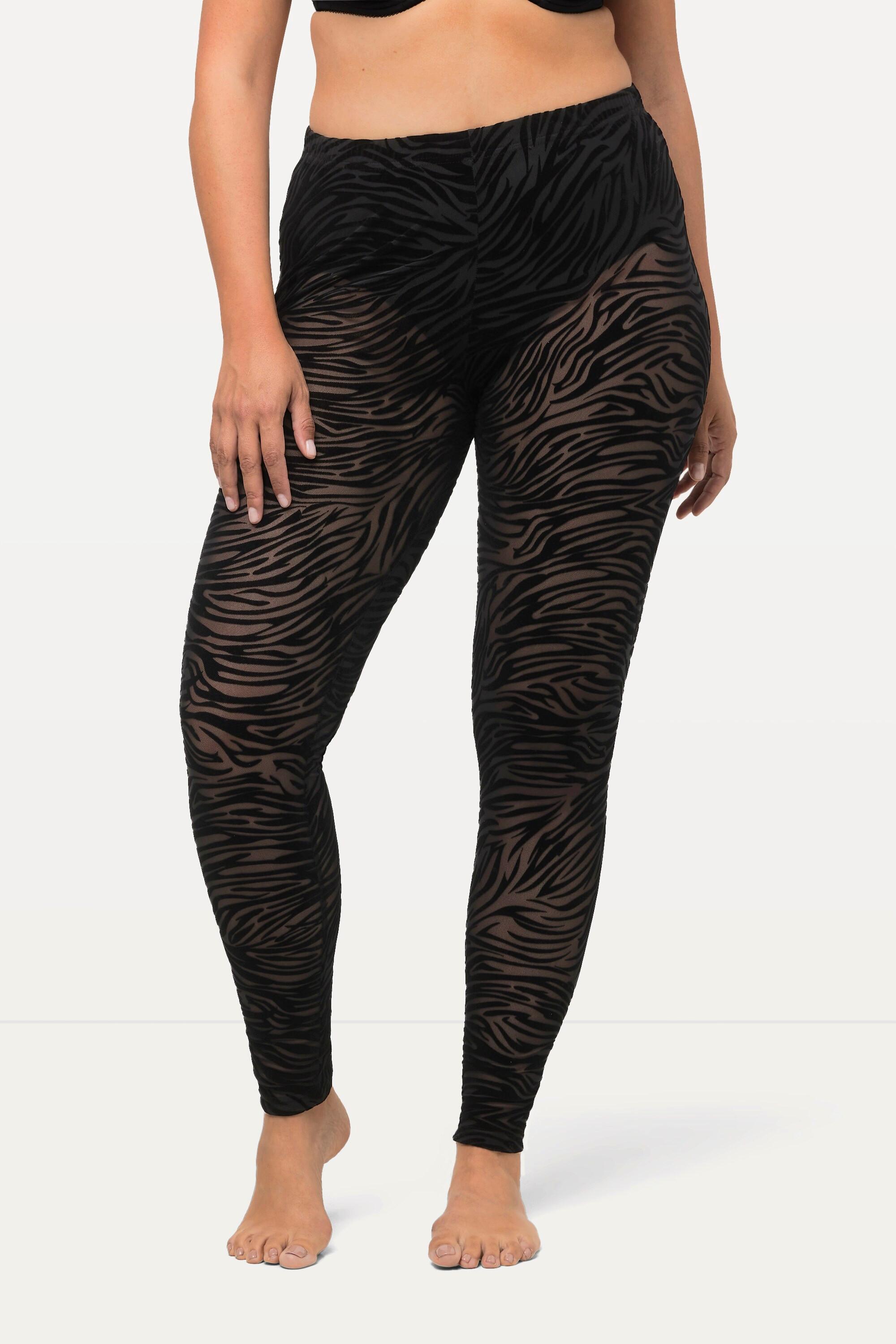 Ulla Popken  Strumpf-Leggings, Mesh, Animalmuster 