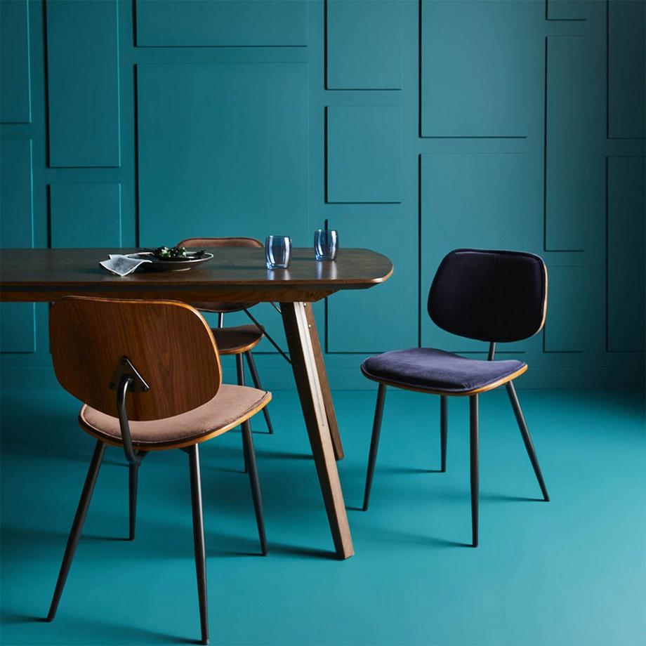 Calicosy Lotto di 2 Sedie in Velluto e legno  - Olympia  