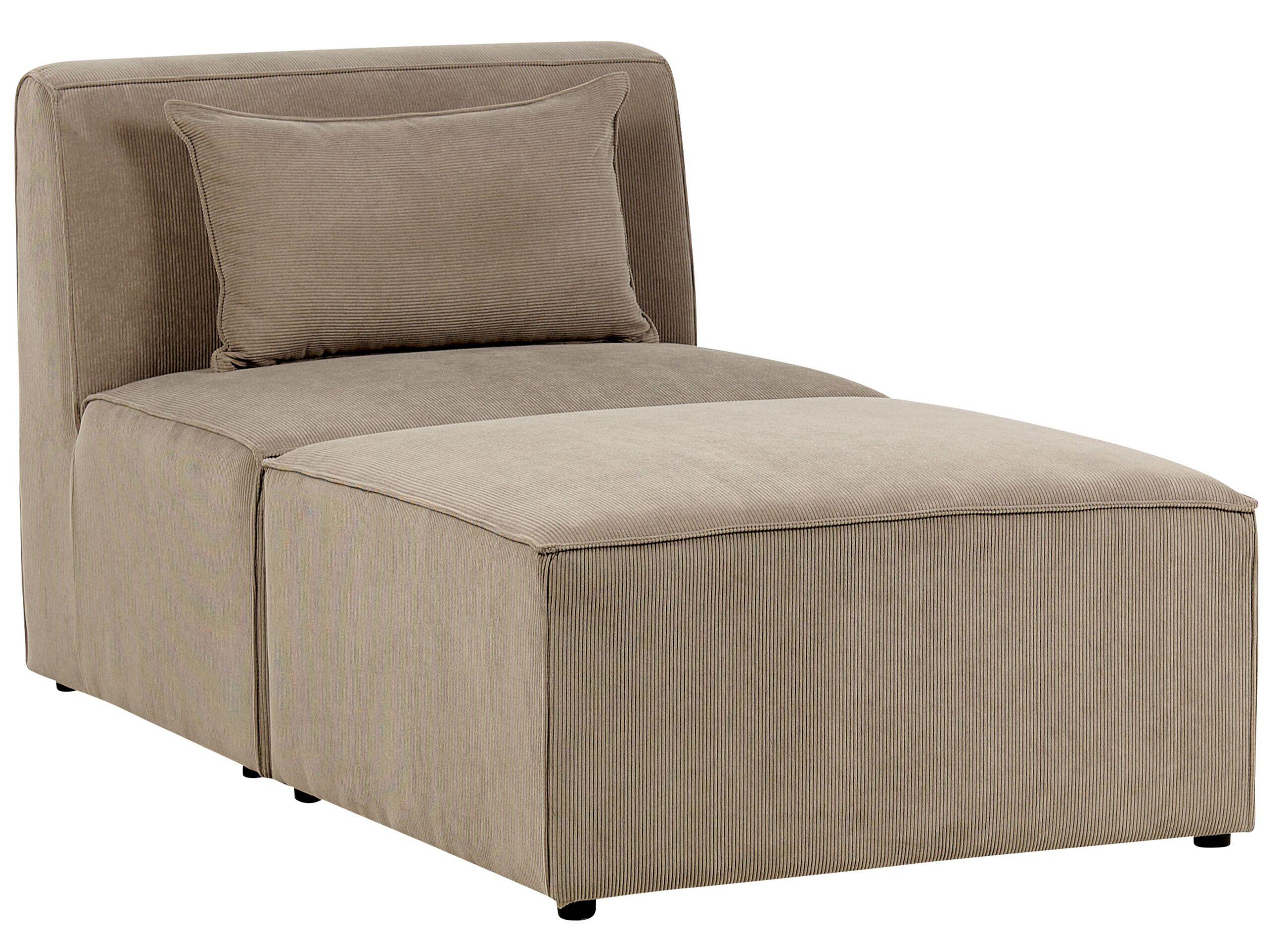 Beliani Chaiselongue aus Cord Modern LEMVIG  