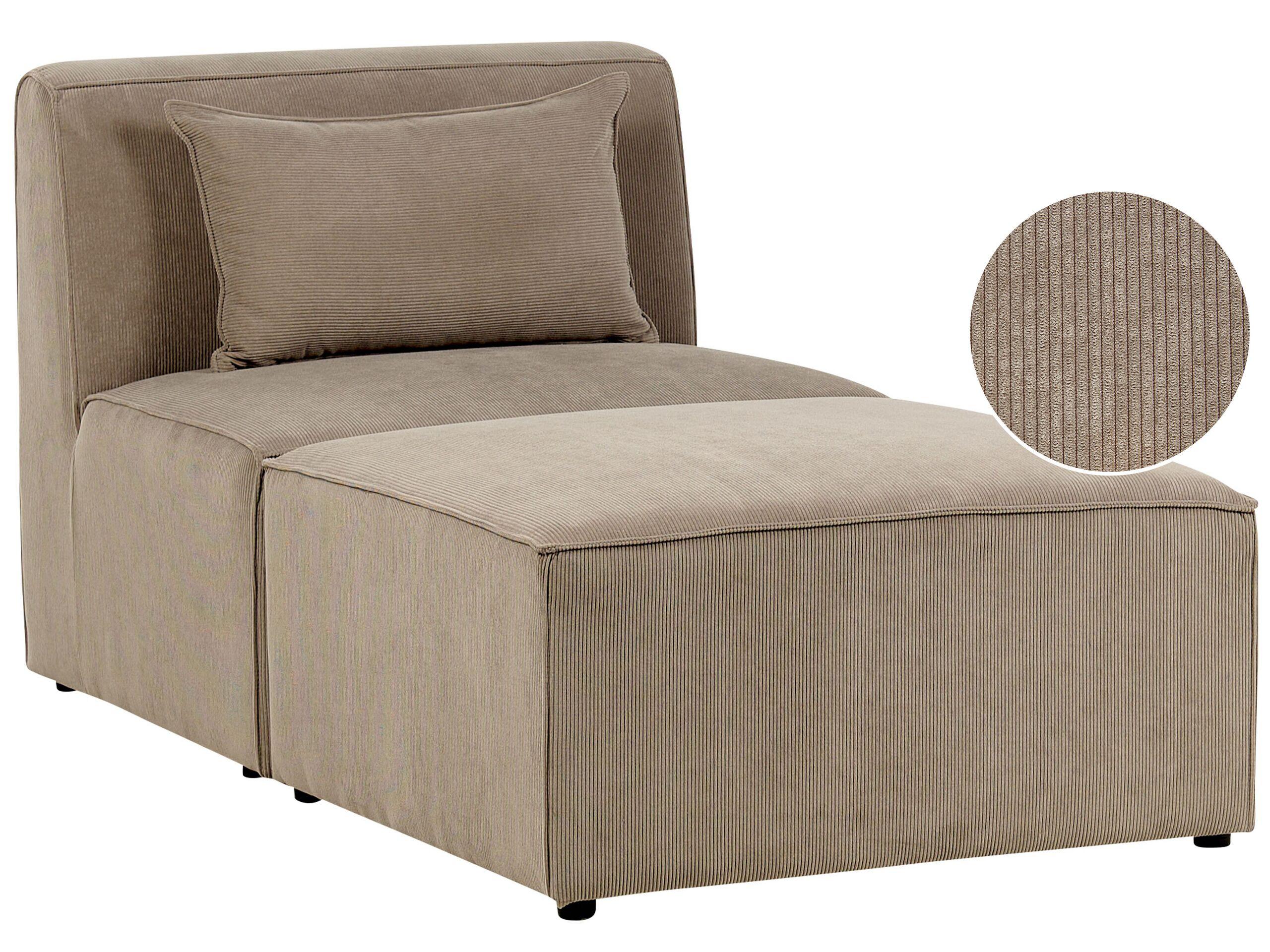 Beliani Chaiselongue aus Cord Modern LEMVIG  