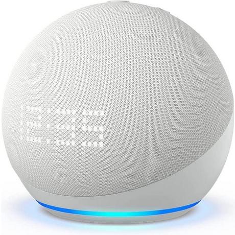 amazon  Smartspeaker Echo Dot 5. Gen. mit Uhr Weiss 