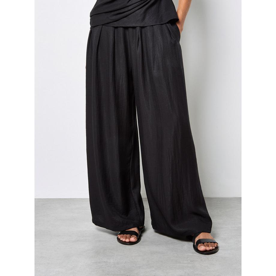 APRICOT Weite Hose aus strukturiertem Twill  