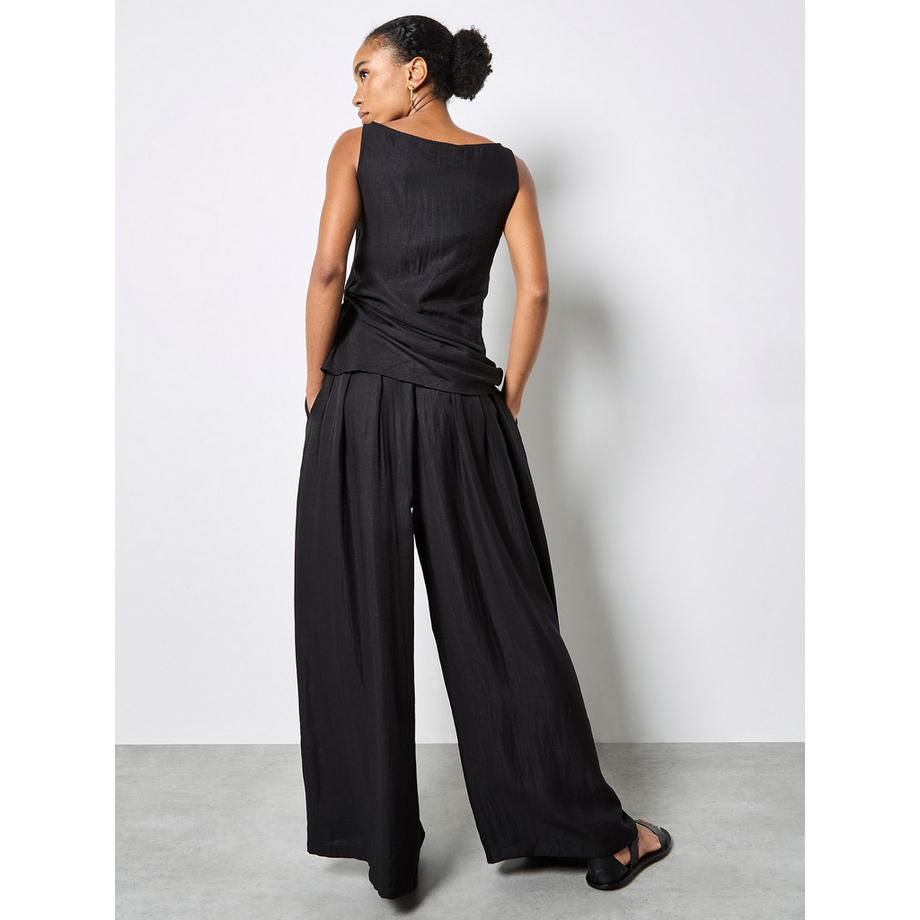 APRICOT Weite Hose aus strukturiertem Twill  