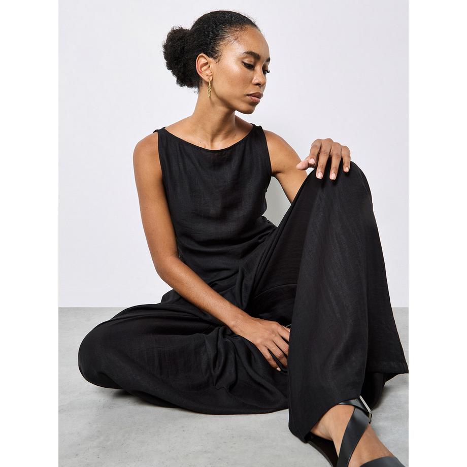 APRICOT Weite Hose aus strukturiertem Twill  