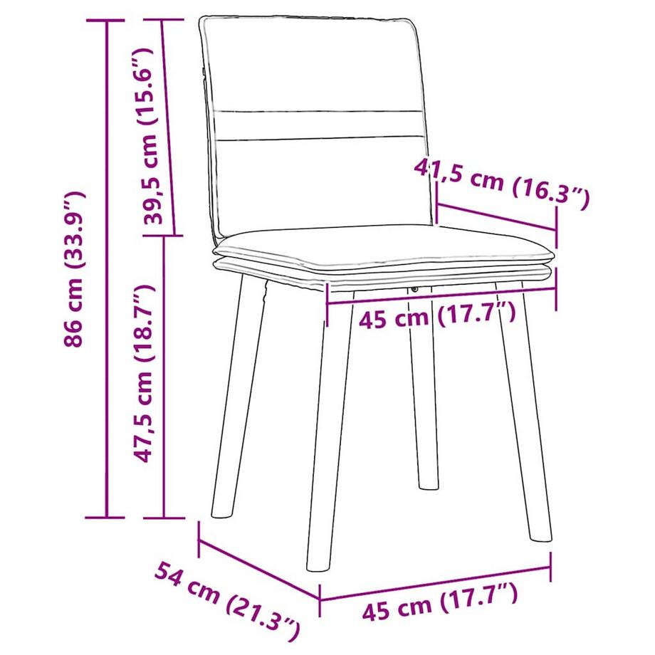 VidaXL Chaise de salle à manger tissu  