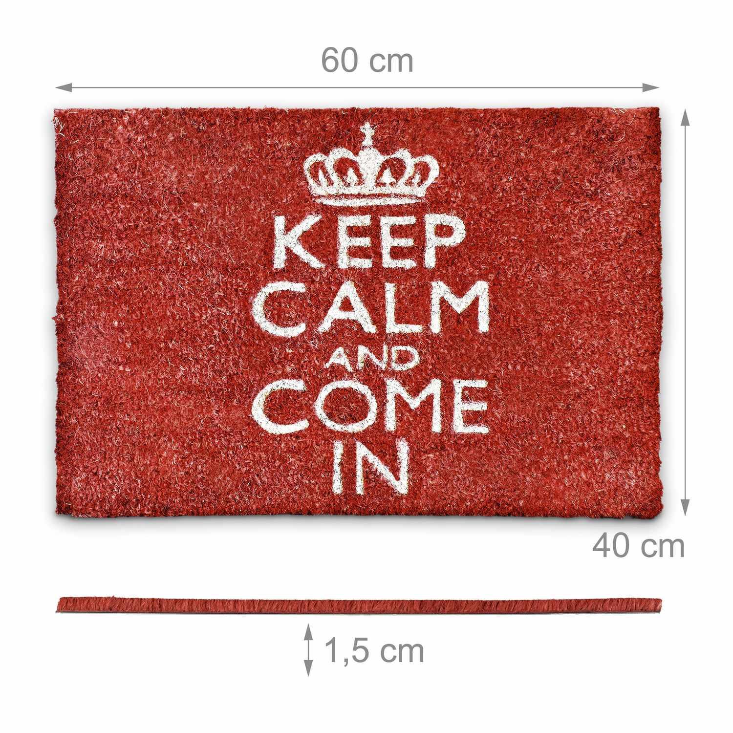 B2X Zerbino "Keep calm and come in" rosso  