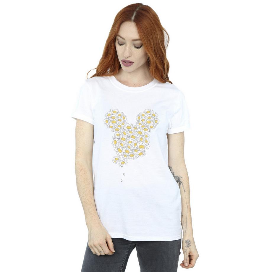 MICKEY MOUSE Gänseblümchen Blumen Slim Fit T-Shirt  