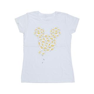 MICKEY MOUSE Gänseblümchen Blumen Slim Fit T-Shirt  