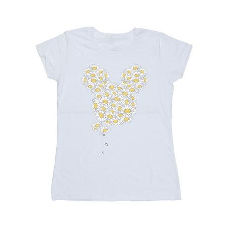 MICKEY MOUSE Gänseblümchen Blumen Slim Fit T-Shirt  