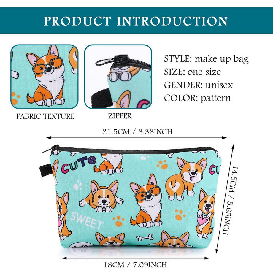 Only-bags.store Kosmetische Schminktasche Leinwand Handtasche Mini Tasche Geldbörse  