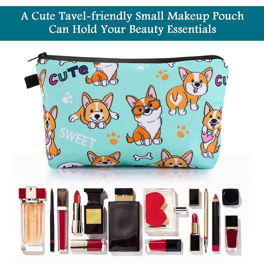 Only-bags.store Kosmetische Schminktasche Leinwand Handtasche Mini Tasche Geldbörse  