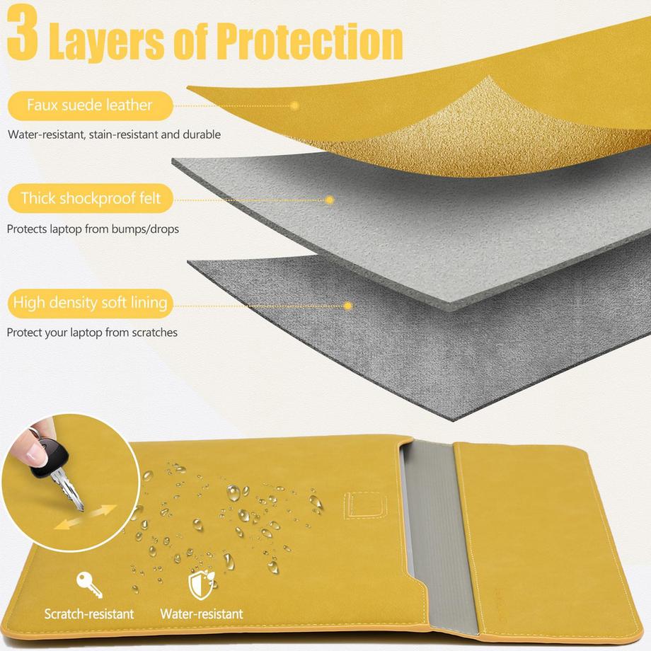 Only-bags.store Pochette pour ordinateur portable avec fonction de support  