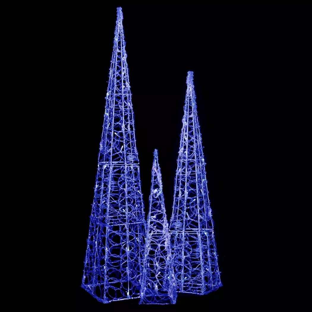 VidaXL - Ensemble de cônes lumineux, One Size, Bleu