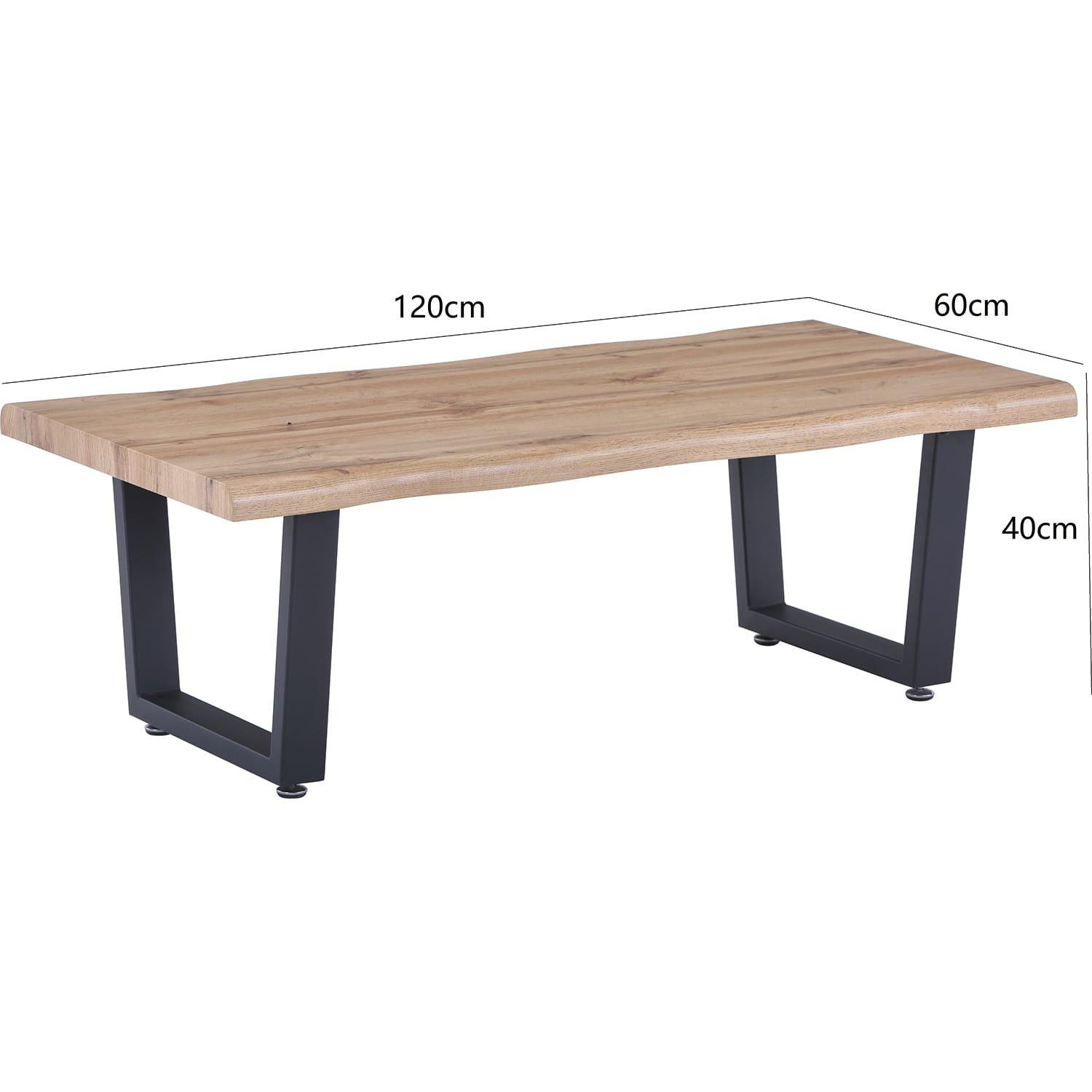 mutoni Table basse Enphar noir naturel 120  