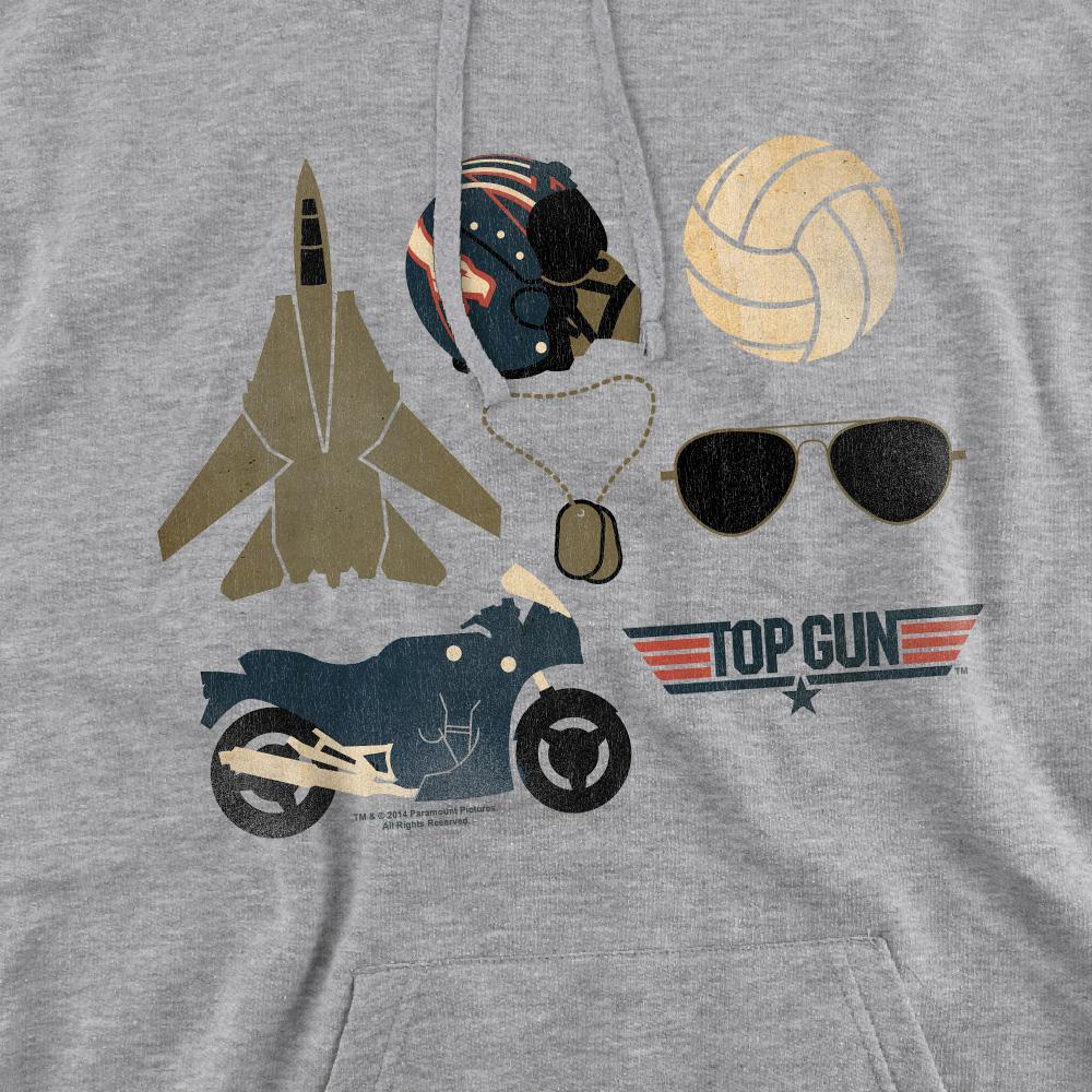 Top Gun Items Felpa con Cappuccio Stampata  