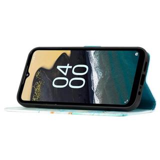 Cover-Discount  Nokia G60 - Coque cuir pink Marble 