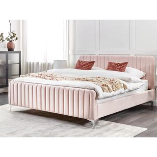 Beliani Bett mit Lattenrost aus Samtstoff Modern LUNAN  