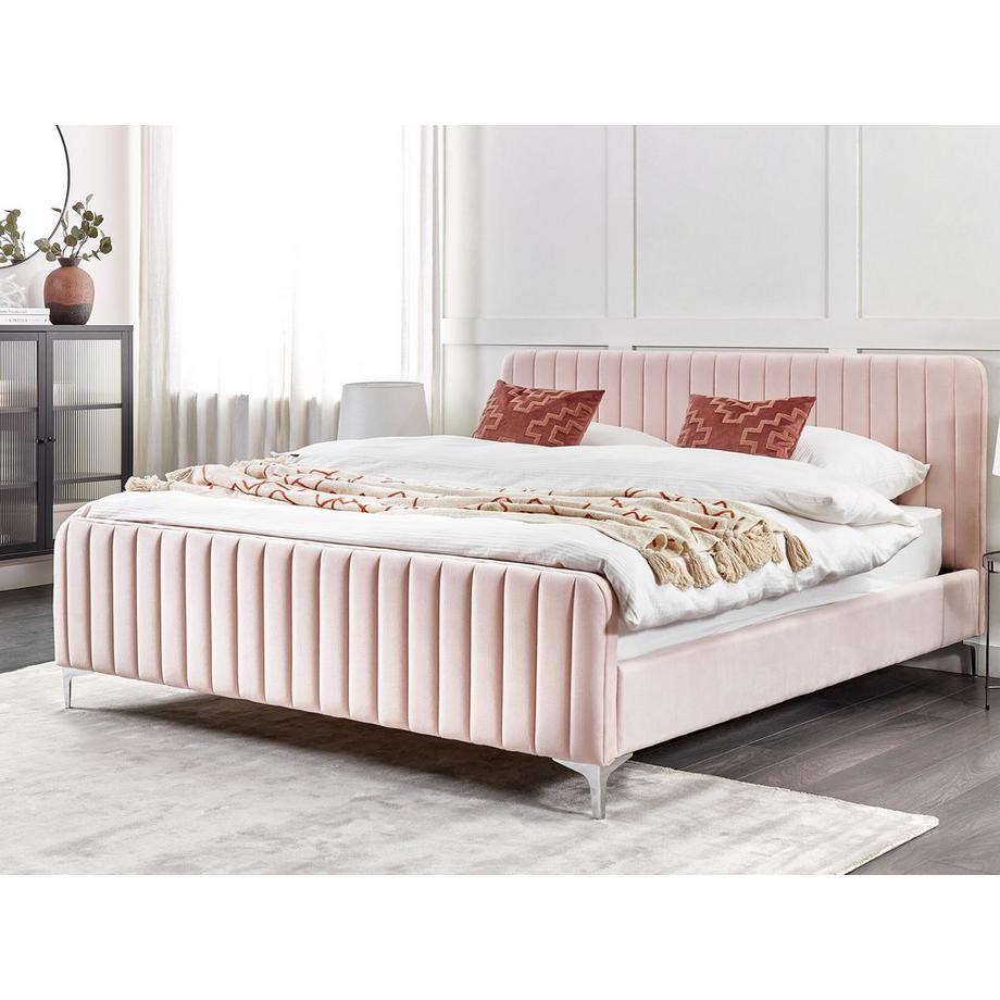 Beliani Letto en Velluto Glamour LUNAN  