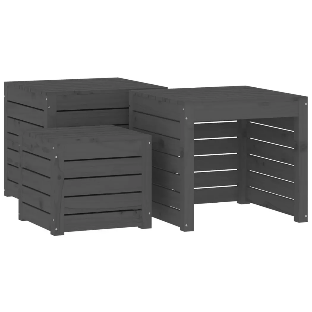 VidaXL - Coffret de jardin bois de pin, One Size, Gris