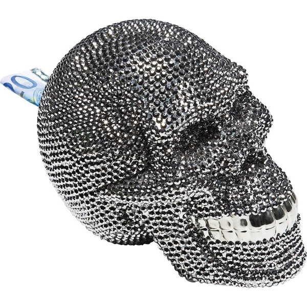 Image of KARE Design Spardose Skull Crystal Silver - ONE SIZE