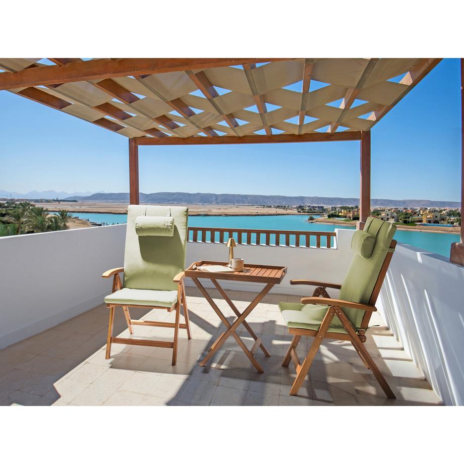 Beliani Bistro Set aus Akazienholz Modern JAVA PREMIUIM  