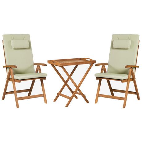 Beliani Set bistrot en Legno d'acacia Moderno JAVA PREMIUIM  