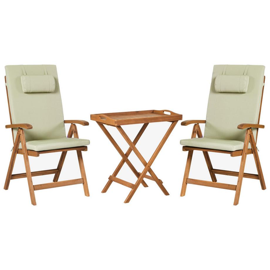 Beliani Bistro Set aus Akazienholz Modern JAVA PREMIUIM  