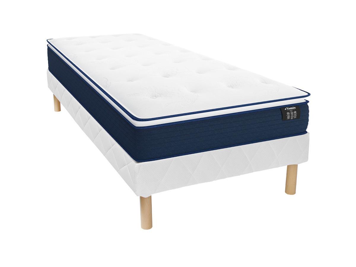 DREAMEA Ensemble sommier + matelas ressorts ensachés surmatelas intégré ALTIER de DREAMEA  