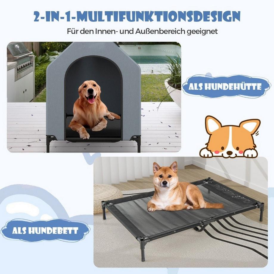 Northix  Erhöhte Hundehütte & Bett 