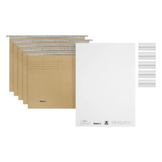 Biella Hängemappen A4, 25 cm, Set zu 5 Stück, inklusive Zubehör  