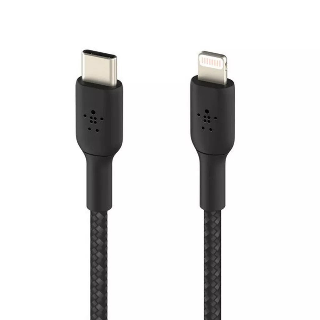 Belkin Belkin Lightning/USB-C Kabel ummantelt mfi 1m schwarz