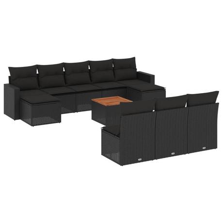 VidaXL set divano da giardino Polirattan  