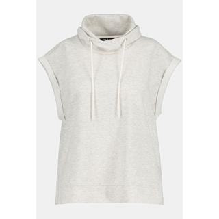 Ulla Popken  Sweat sans manches, motif à chevrons, col montant 