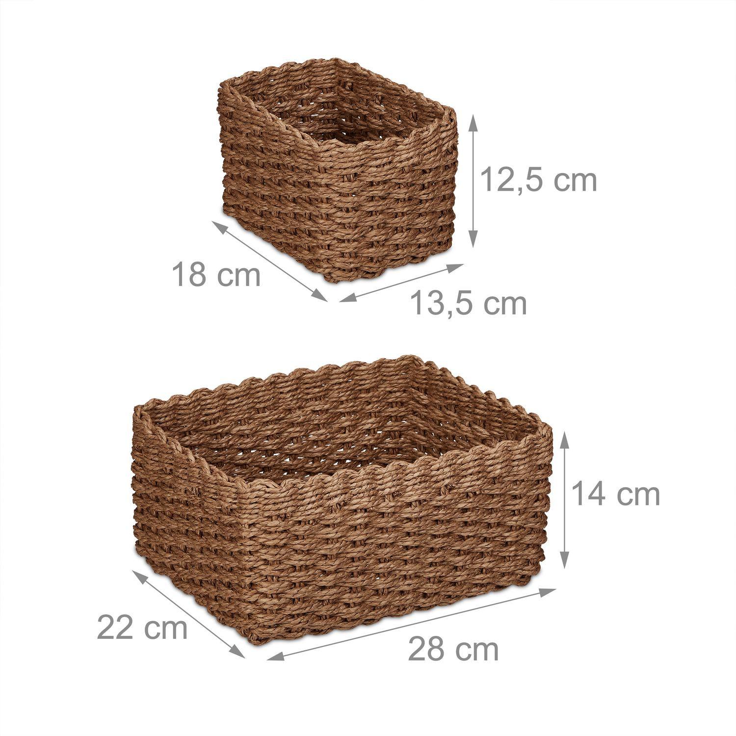 Northio Panier de rangement tissé, lot de 3  