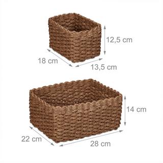 Northio Panier de rangement tissé, lot de 3  
