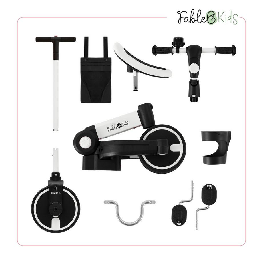 FableKids  Triciclo 7in1 per Bambini per L'apprendimento della Bicicletta 