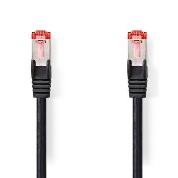 Câble réseau CAT6 | RJ45 Mâle | RJ45 Mâle | S/FTP | 10,0 m | Rond | LSZH | Noir | Étiquette