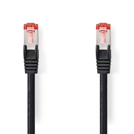 Nedis  Câble réseau CAT6 | RJ45 Mâle | RJ45 Mâle | S/FTP | 10,0 m | Rond | LSZH | Noir | Étiquette 