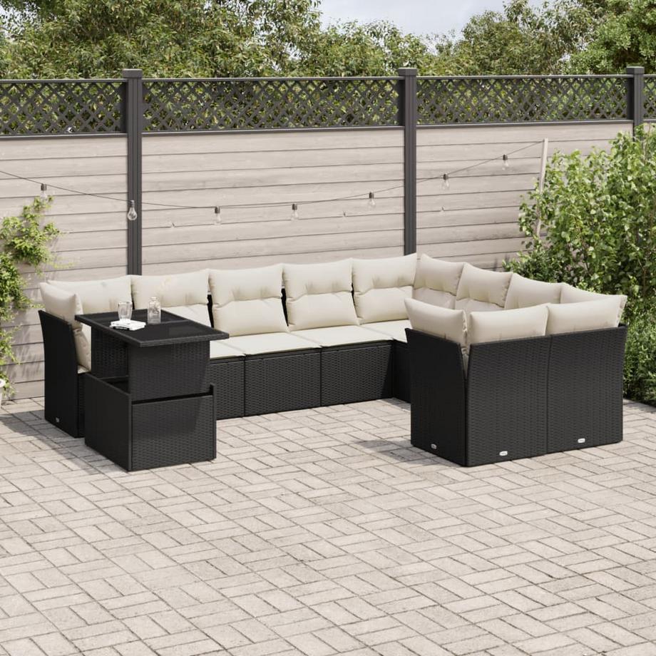 VidaXL Ensemble de canapés de jardin rotin synthétique  