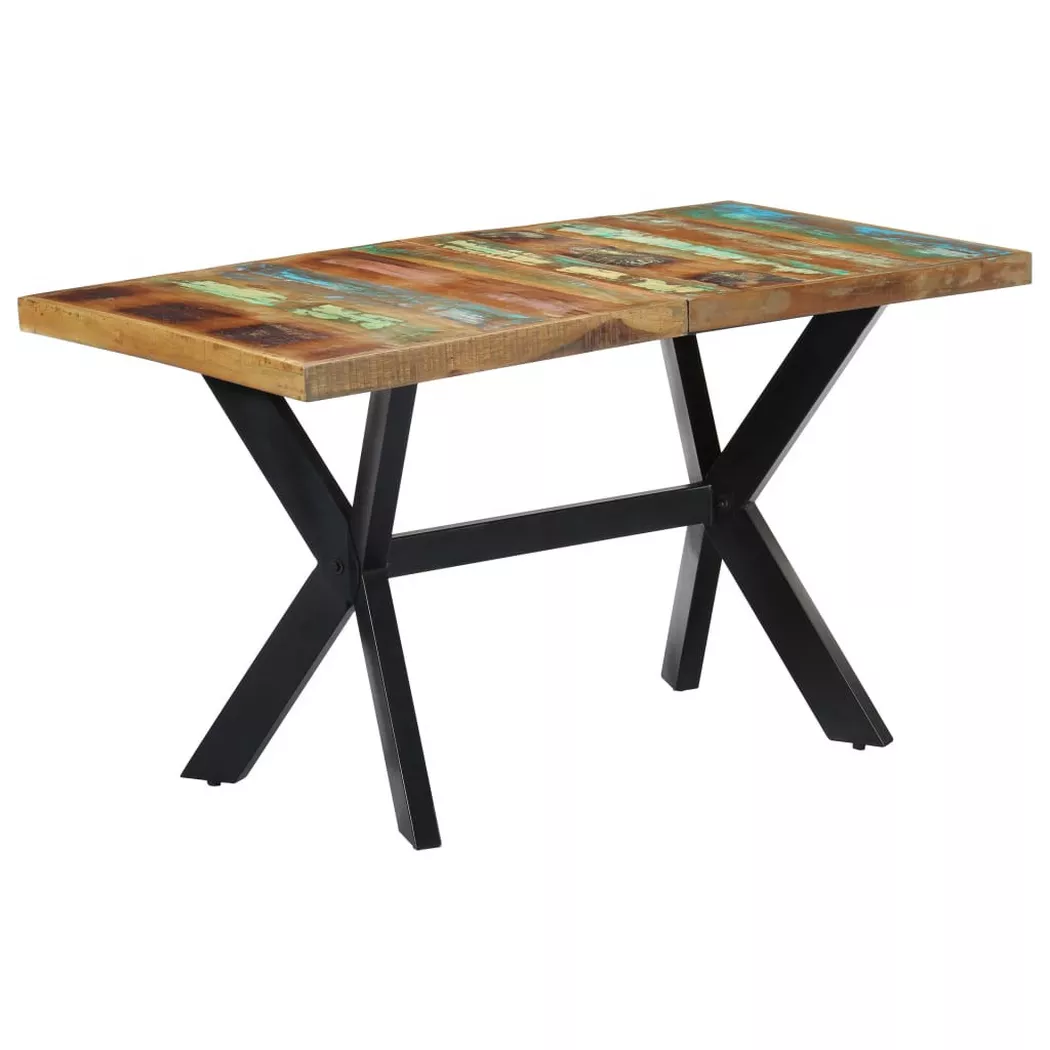 VidaXL - Table à manger bois, One Size, Multicolor