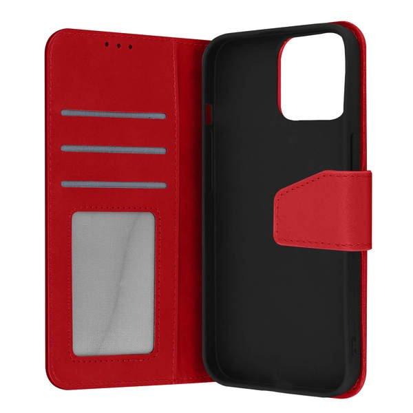 Avizar  Custodia Pelle iPhone 13 Pro Max Rossa 