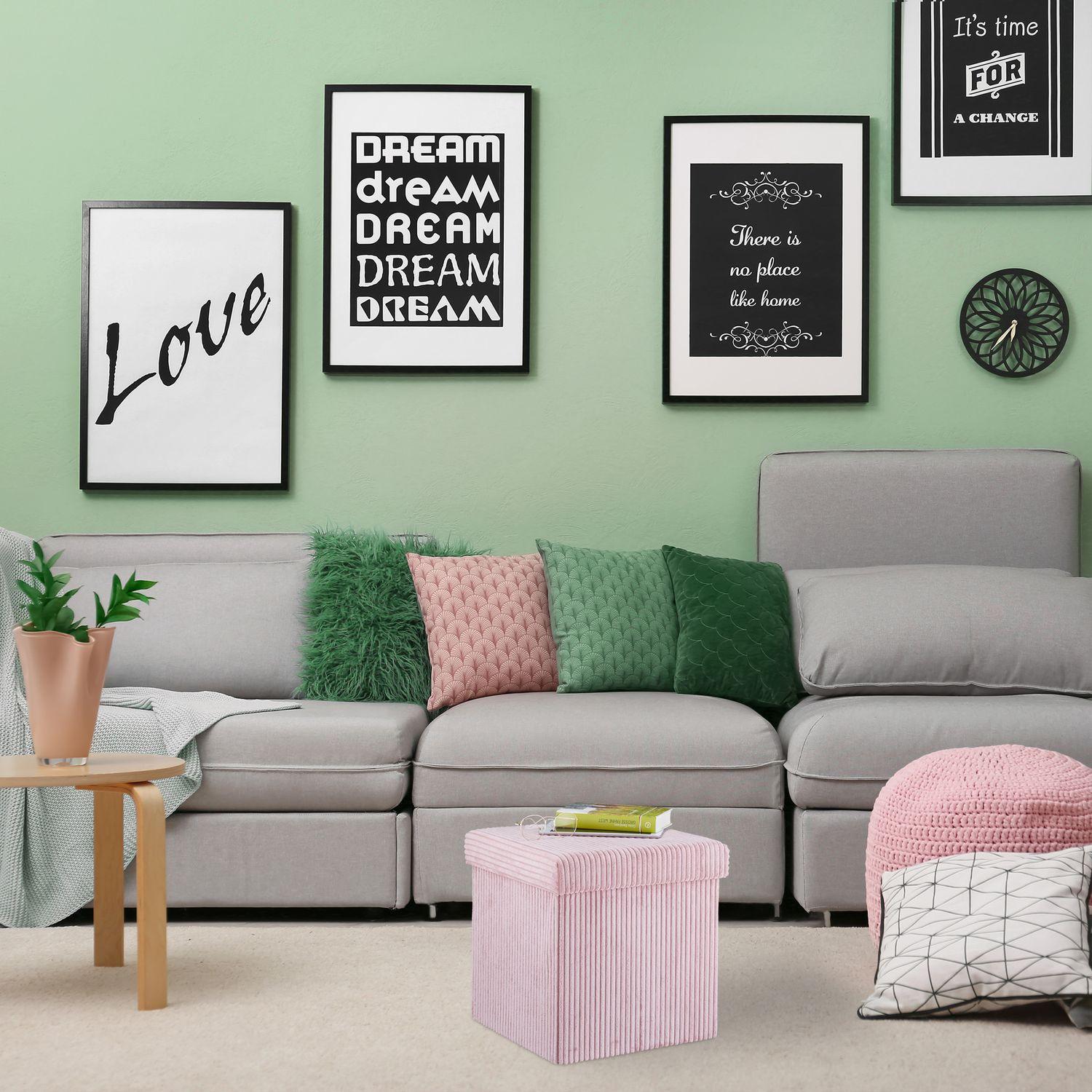 B2X Siège Cube pliable en velours  