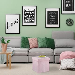 B2X Siège Cube pliable en velours  