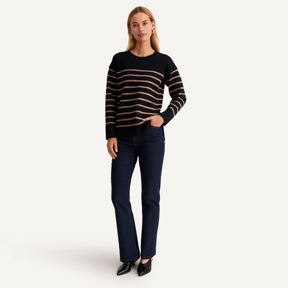 La Redoute Collections Maglione a Righe Maglia Fine Girocollo  