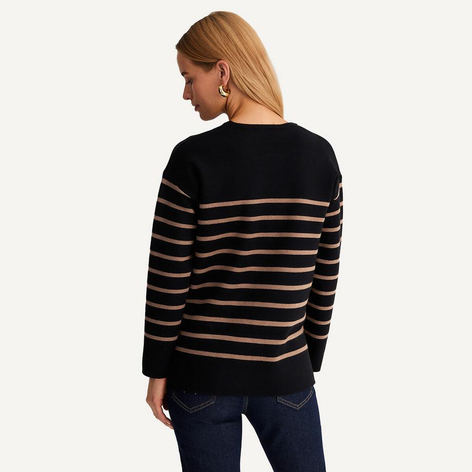 La Redoute Collections Maglione a Righe Maglia Fine Girocollo  