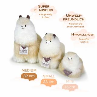 Inkari  Alpaka Kuscheltier Mini (15 cm) - Vanilla 