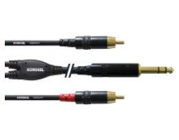 Cordial  Cordial CFY 0.9 VCC Audio-Kabel 0,9 m 2 x RCA 6.35mm Schwarz 
