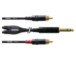 Cordial  Cordial CFY 0.9 VCC cavo audio 0,9 m 2 x RCA 6.35mm Nero 