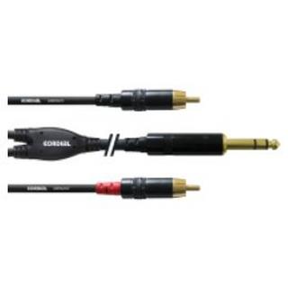 Cordial  Cordial CFY 0.9 VCC cavo audio 0,9 m 2 x RCA 6.35mm Nero 