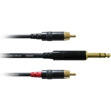 Audio-Kabel CFY 0.9 VCC 6,3 mm Klinke - Cinch 0.9 m
